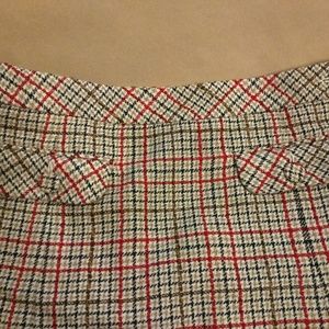 Ann Taylor LOFT wool blend plaids skirt size 4